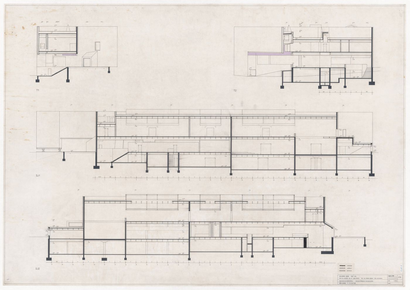 Sections for Centro Galego de Arte Contemporânea, Santiago de Compostela, Spain