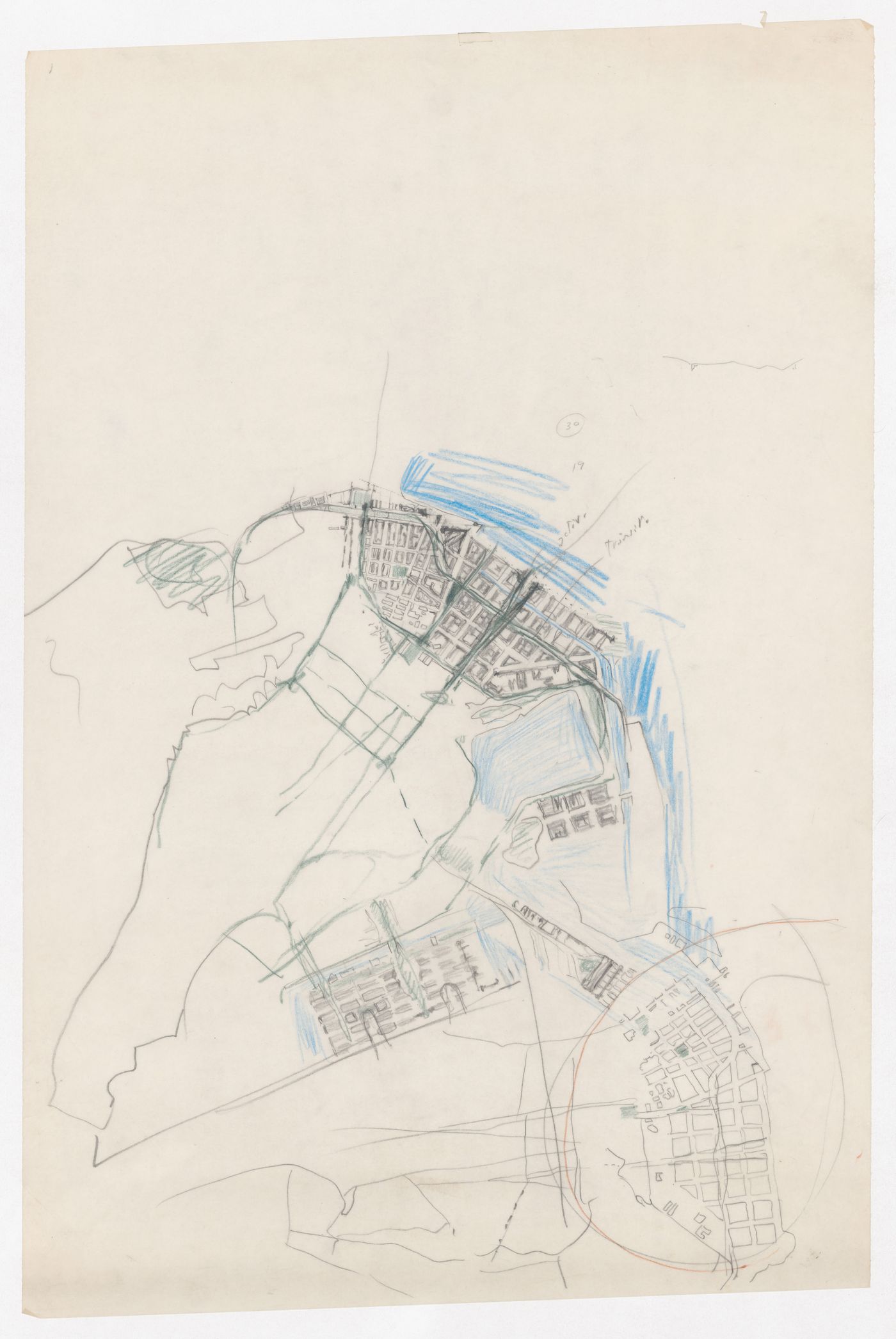 Sketch plan for Plano de Expansão da Cidade de Macau (Areia P. e Porto E.) [Macau City expansion plan], Macau, China