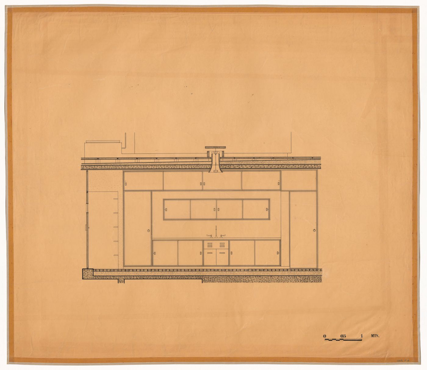 Section for Casa sobre el arroyo, Mar del Plata, Argentina