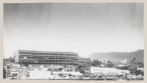 View of Pedregulho housing development, under construction, Rio de Janeiro, Brazil
