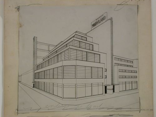 Ateliers pour la Compagnie Maryland à Paris. France. Rob. Mallet-Stevens, architecte à Paris