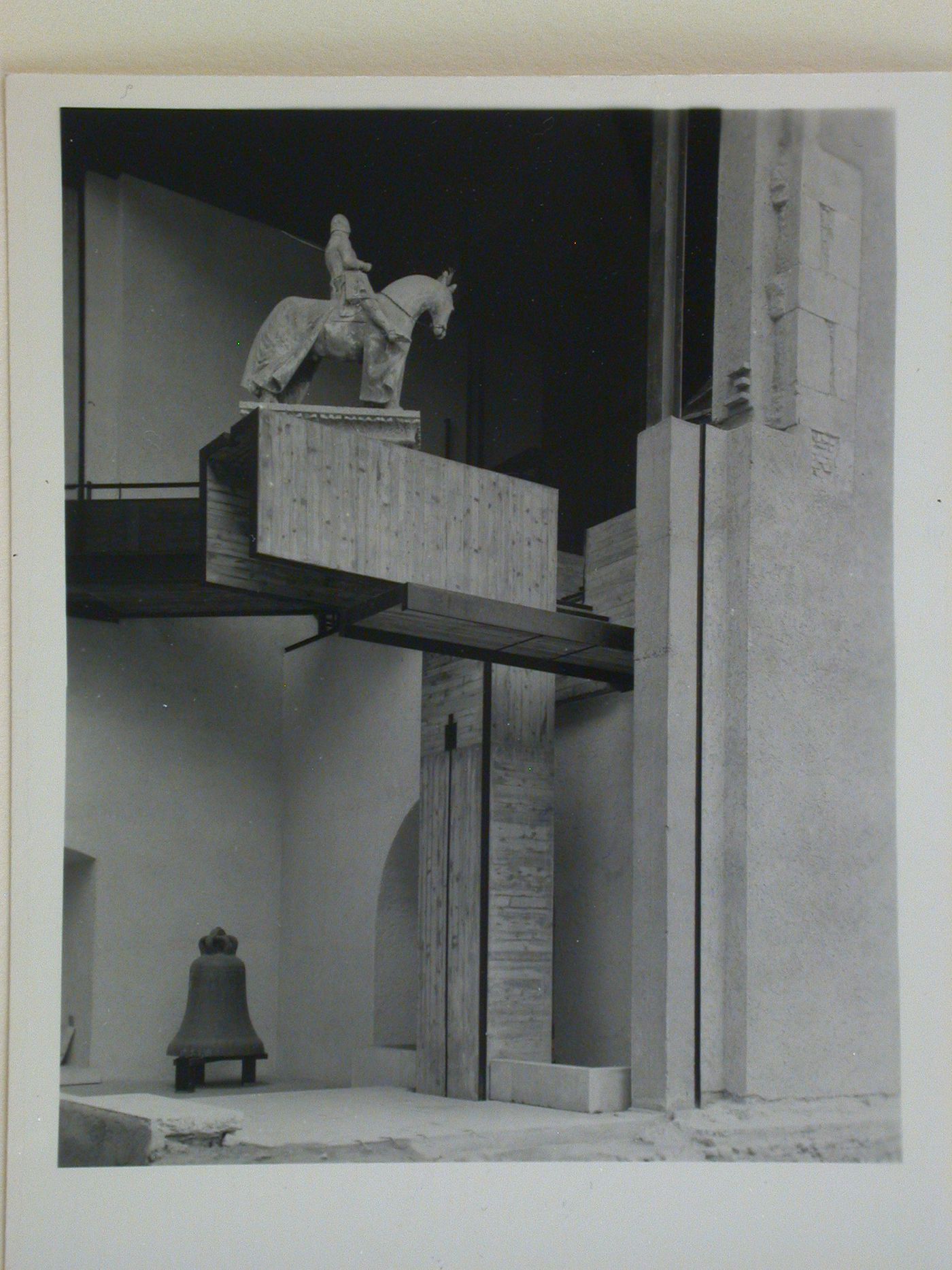 View of the Can Grande della Scala Statue, from the ground floor, Museo di Castelvecchio, Verona, Italy