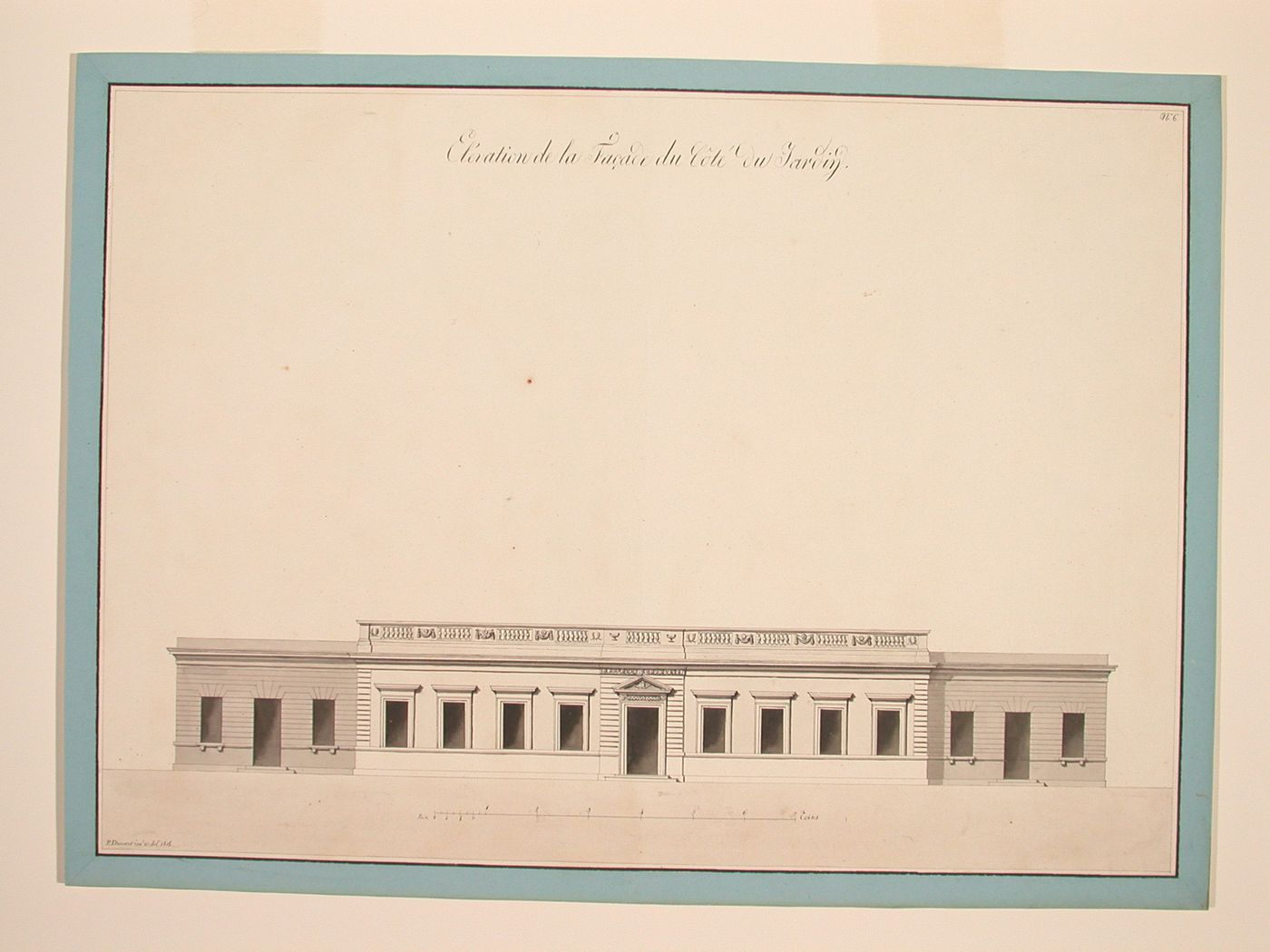 Drawing for the enlargement of the Baths at Aix-en-Savoie