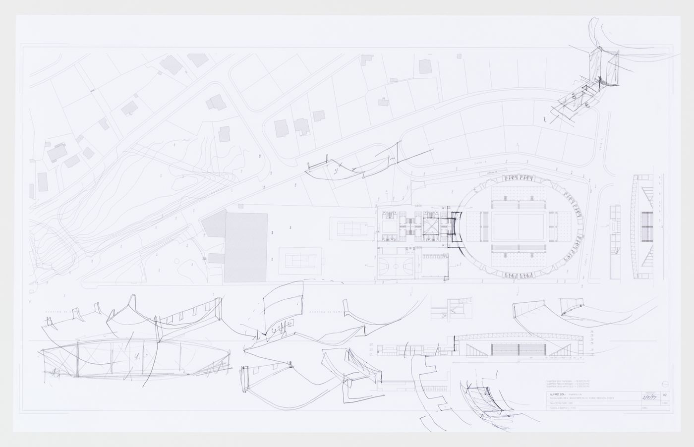 Site plan, Pavilhão Multiuso, Vigo, Spain, 1997