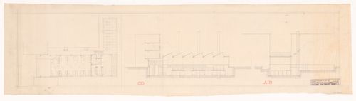 Plan and sections, possibly for a heating plant, Germany [?]