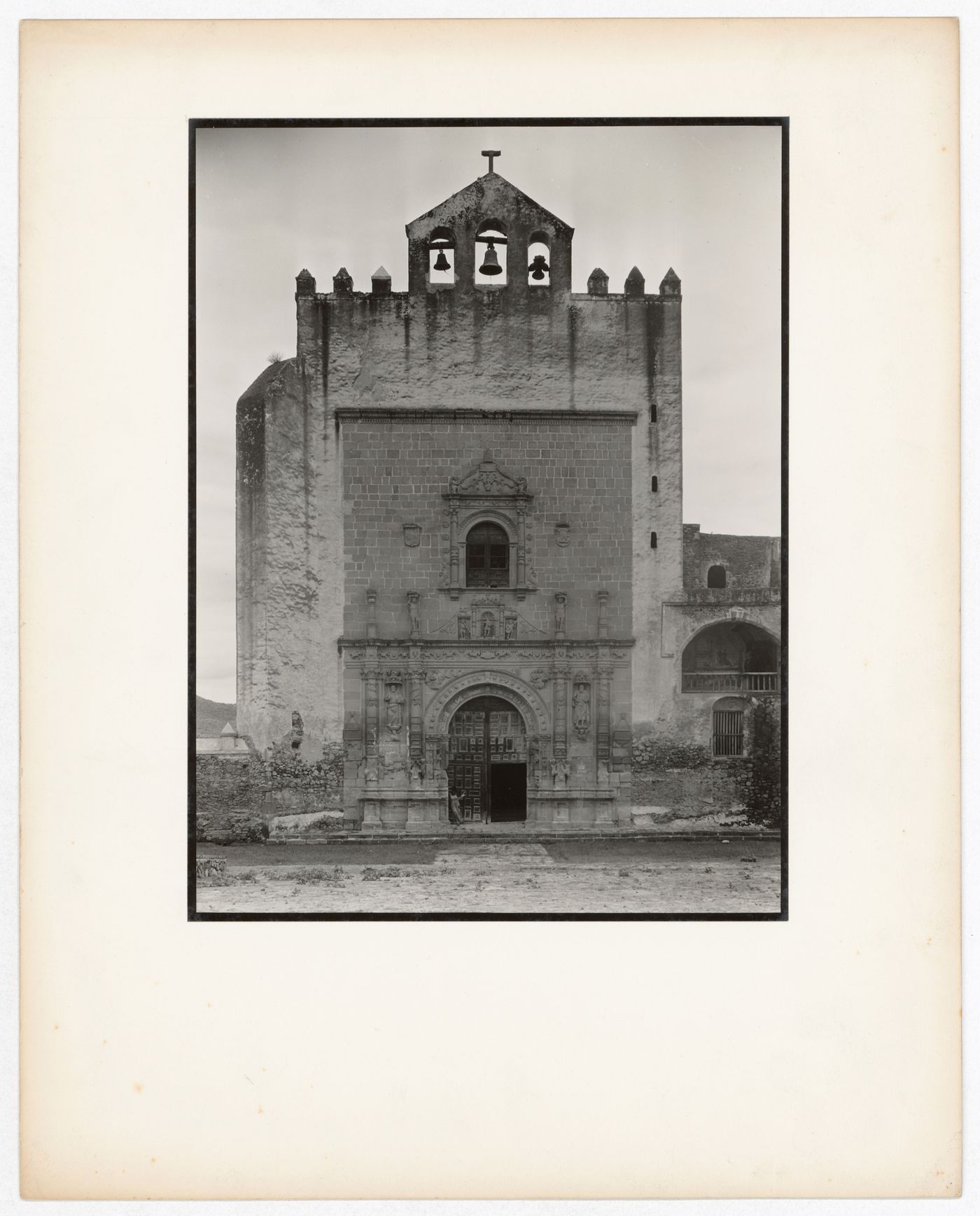 View of the principal façade, Church and Convent of San Augustin de Acolman, Acolman, Mexico