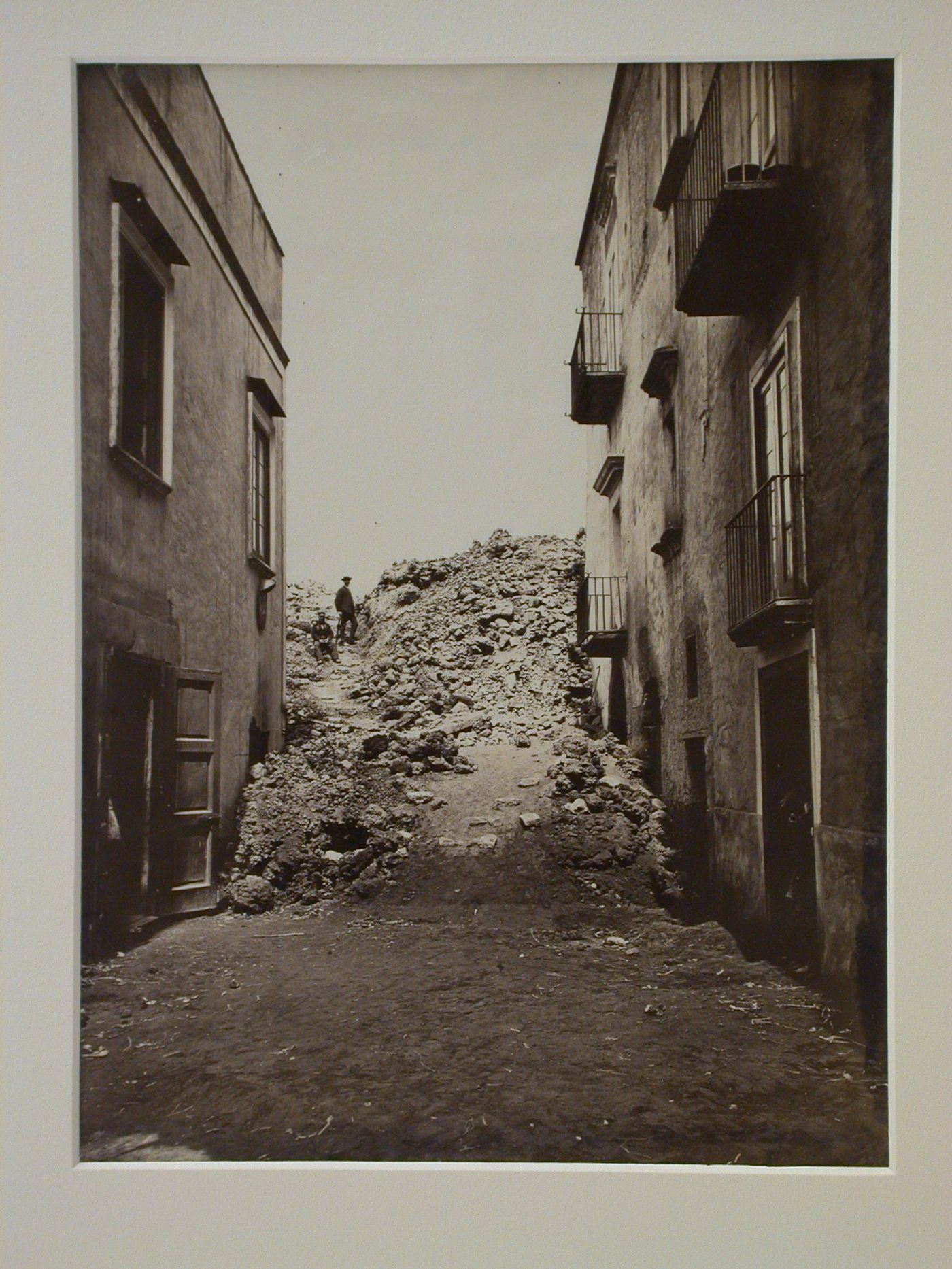 Lava in city street, San Sebastiano, Spain