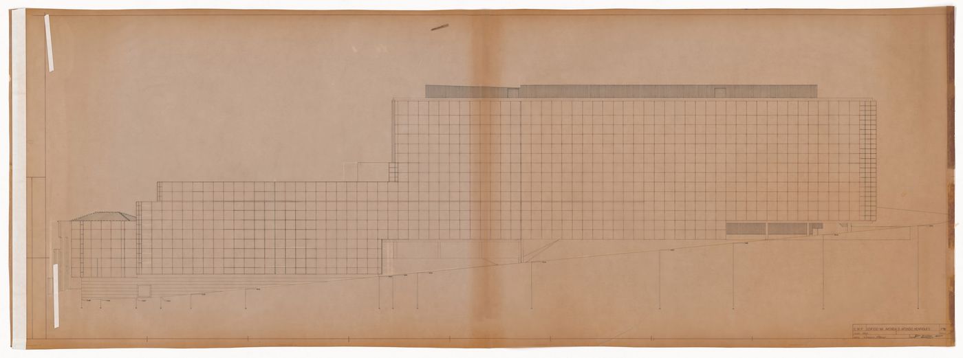 West elevation for Edifício de Escritórios na Av. D. Afonso Henriques, Porto, Portugal