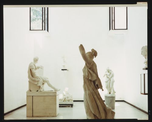 Interior view of the Plaster Cast Gallery showing casts, Museo canoviano, Possagno, Italy