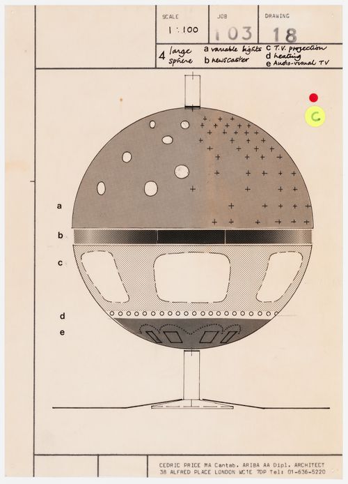 Olympia: elevation for large sphere
