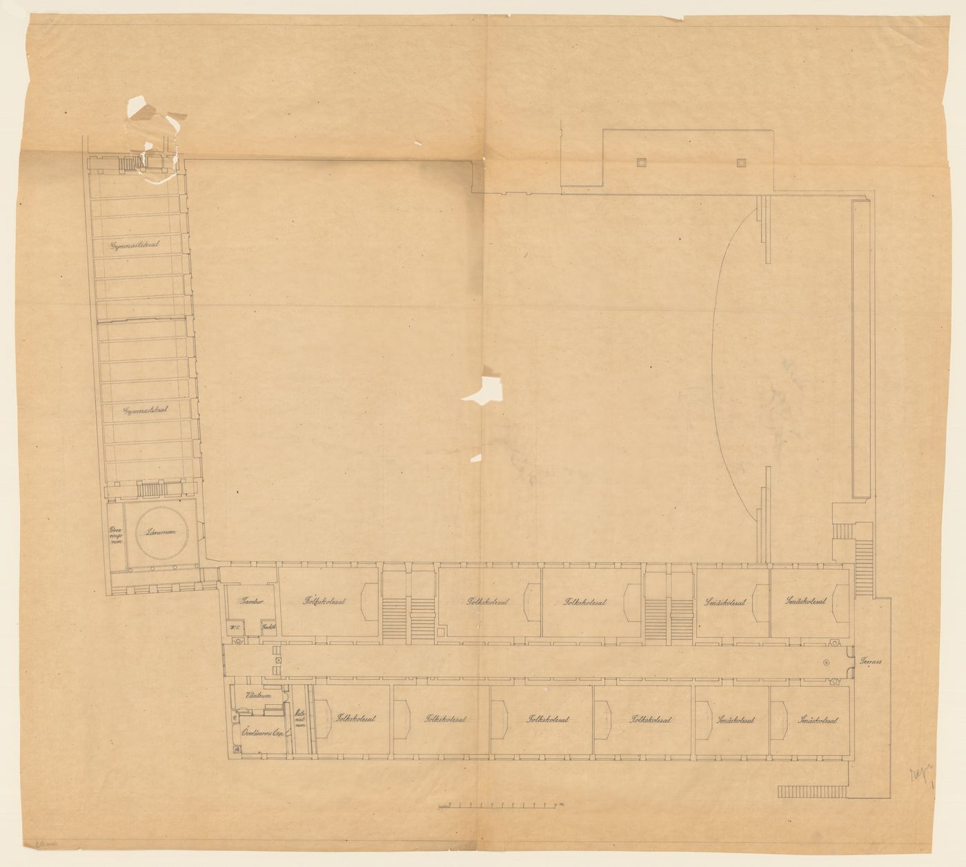 Plan for Karl Johansskolan, Göteborg, Sweden