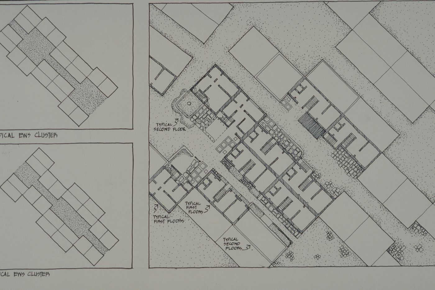 Floor plans of Economically Weaker Sections houses for the Aranya Housing Project, Indore, India