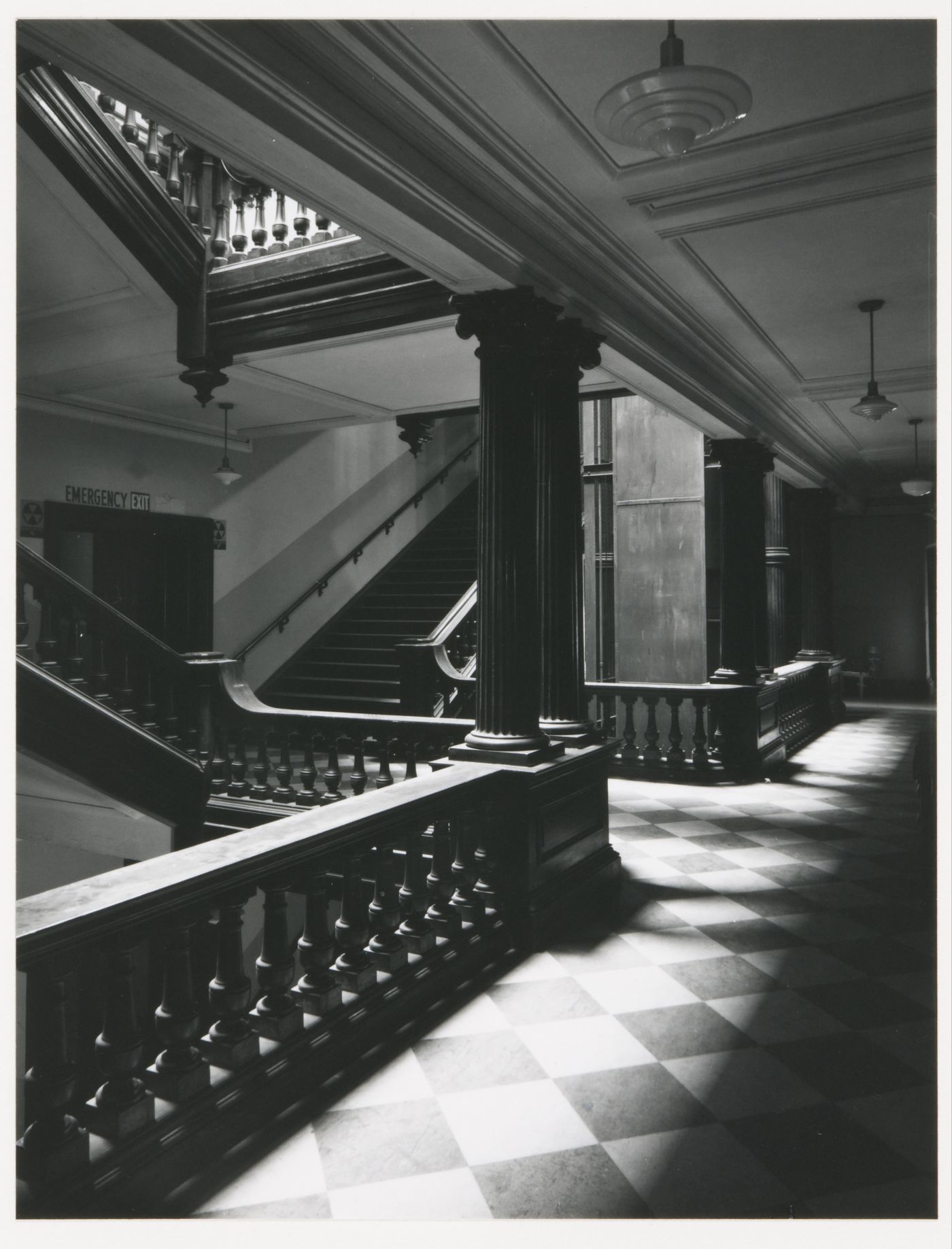 View of hallway, third floor, Old City Hall, Boston, Massachusetts, United States