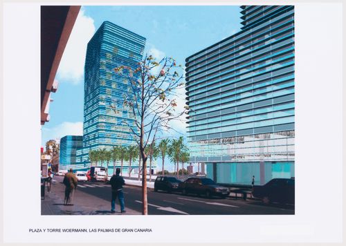 Rendering of the tower, Plaza y torre Woermann, Las Palmas, Spain