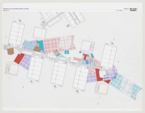 Plan of third level, Biozentrum - Biology Center for the J.W. Goethe University, Frankfurt am Main, Germany