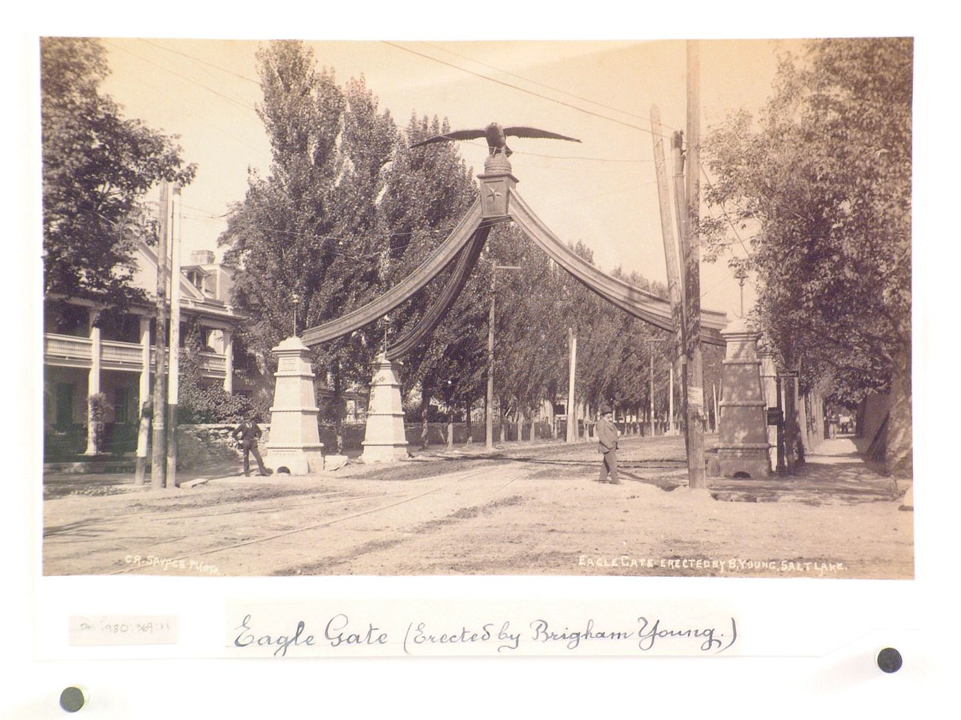 Eagle Gate erected by B. Young, Salt Lake