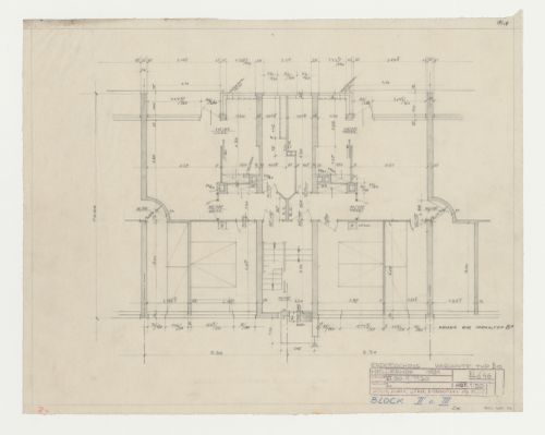 Ground floor plan for type BO housing units, Hellerhof Housing Estate, Frankfurt am Main, Germany