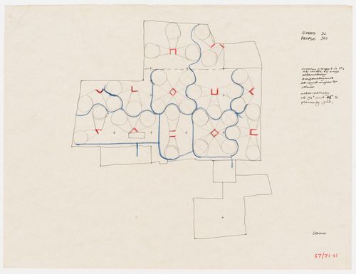 O.C.H. Feasibility Study: Diagram showing people in relation to screens and circulation