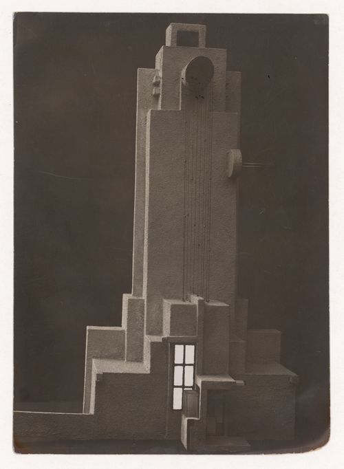 View of the model for the engineer's house for L'Inhumaine by Marcel L'Herbier, France