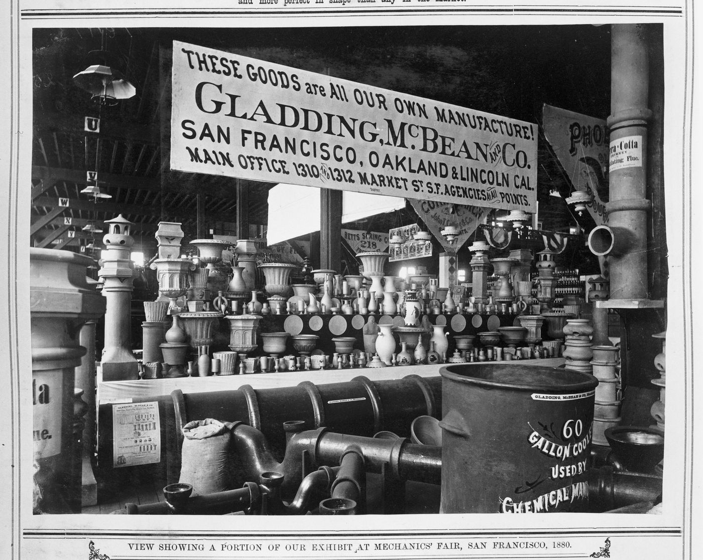 Mechanics' Fair: exhibit for Gladding, McBean & Co., manufacturers of terra cotta, San Francisco, California