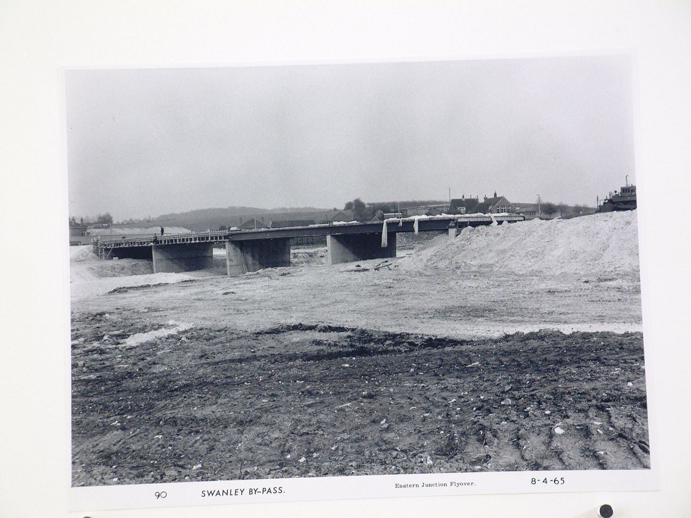 View of eastern junction flyover, during construction of the Swanley Bypass, England