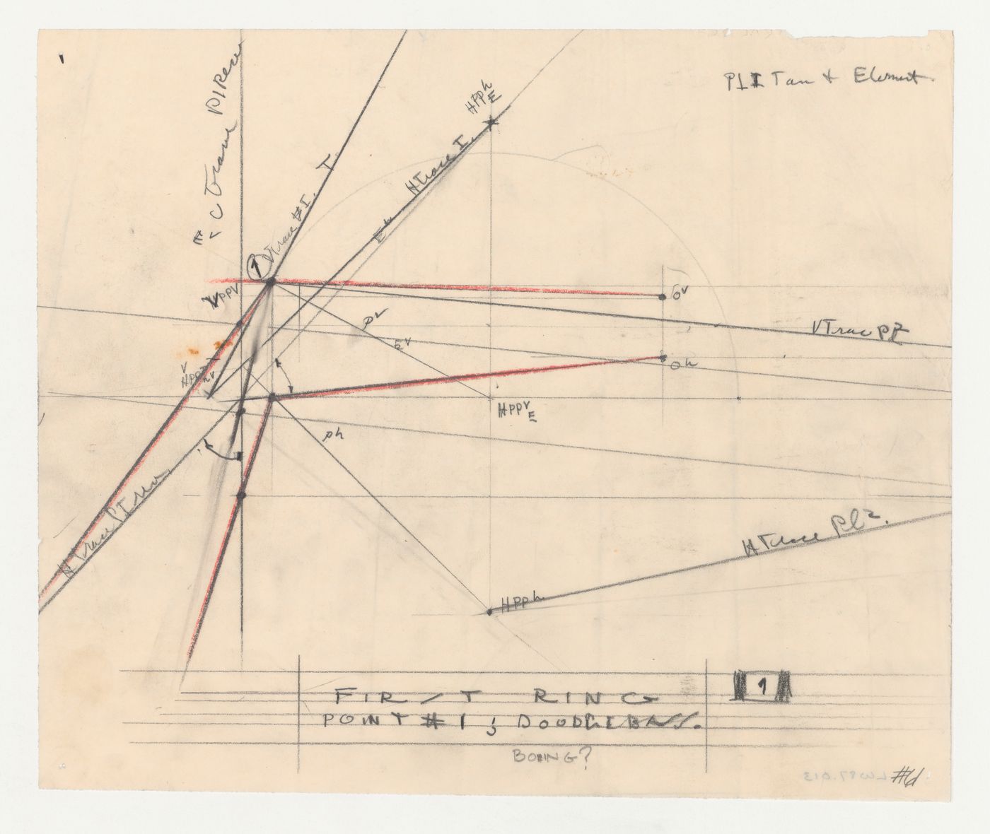 Diagram of landing distances for an airport, possibly Los Angeles Municipal Airport or Boeing Airport, Burbank, California