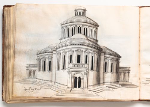 Perspective for a temple in the antique manner