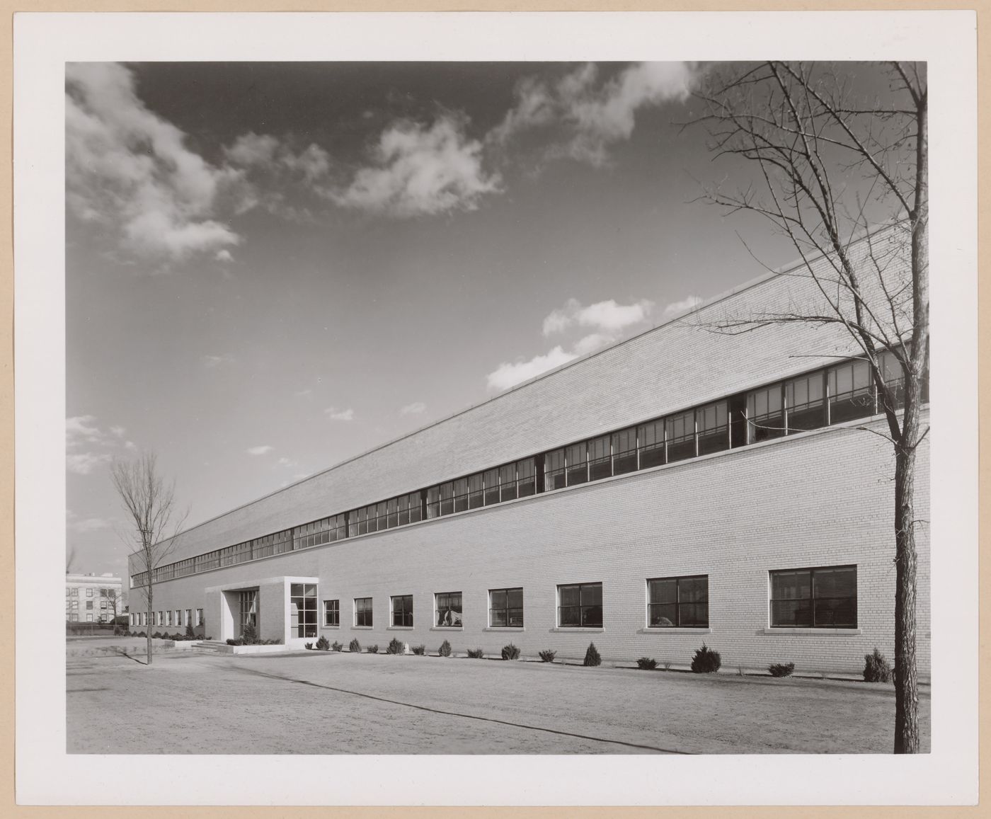 View of the north façade of the Engineering Building, General Motors Corporation Truck and Coach division Pontiac Plant, Pontiac, Michigan