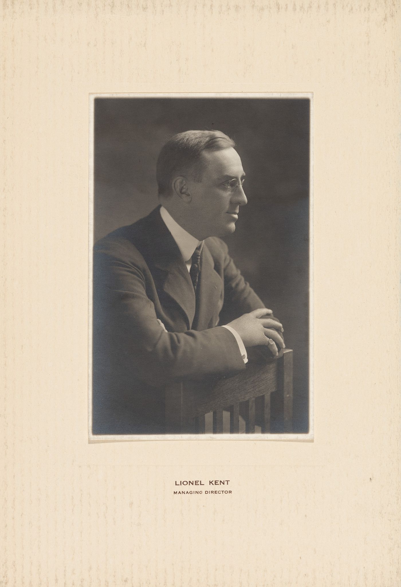 Portrait of Lionel Kent, Managing Director, Energite Explosives Company