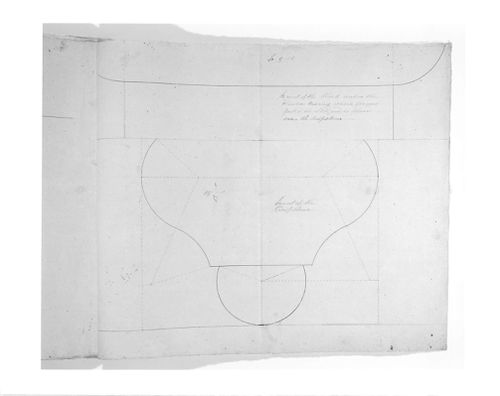 Elevation for masonry mouldings for the tower windows for Notre-Dame de Montréal