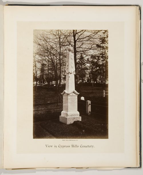 View of a tombstone, Cypress Hills Cemetery, Brooklyn, New York City, New York