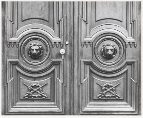 Detail view of doors to mayor's office, Old City Hall, Boston, Massachusetts, United States