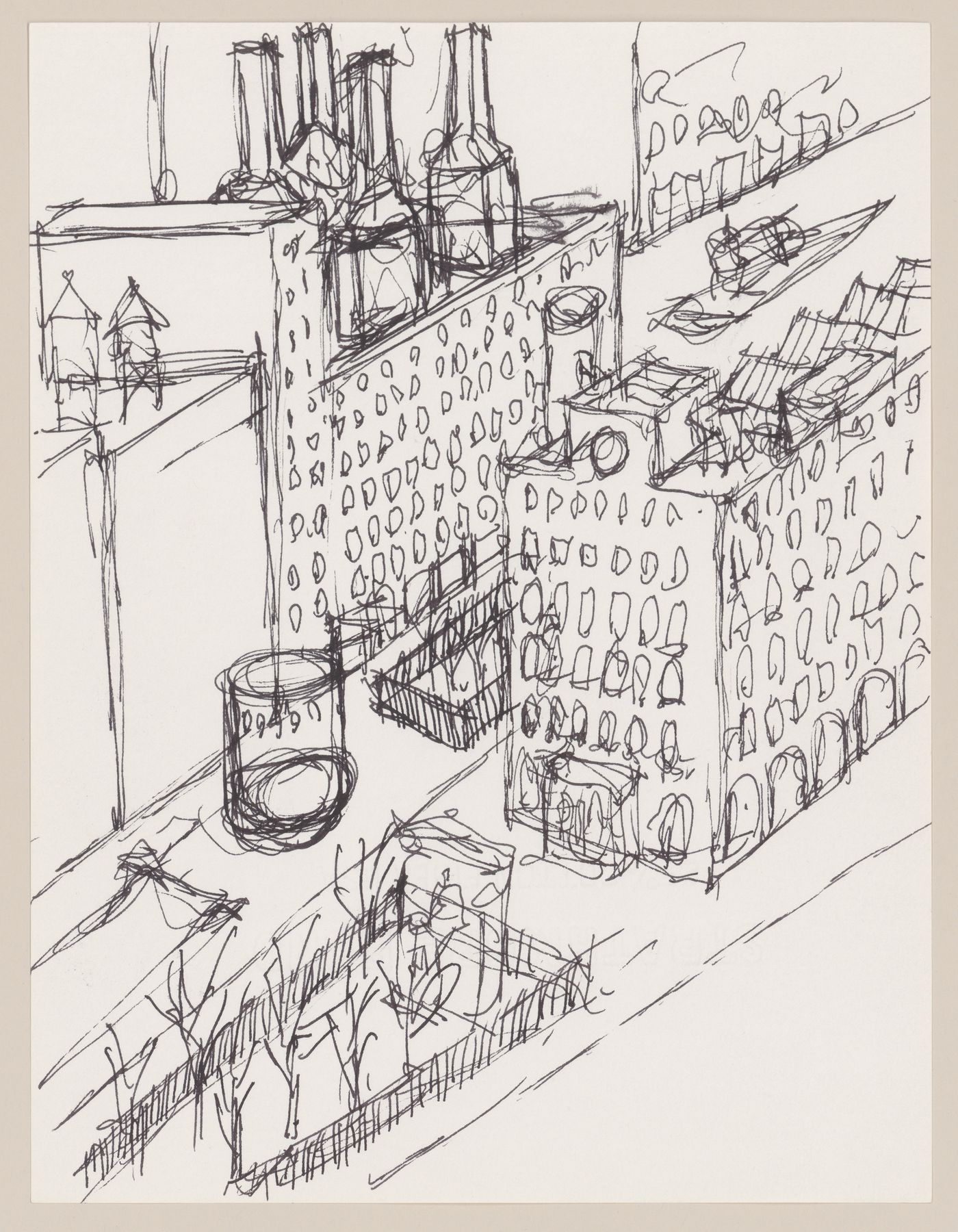 Sketch axonometric for Cooper Union Foundation Building Renovation