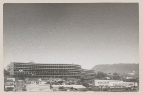 View of Pedregulho housing development, under construction, Rio de Janeiro, Brazil

