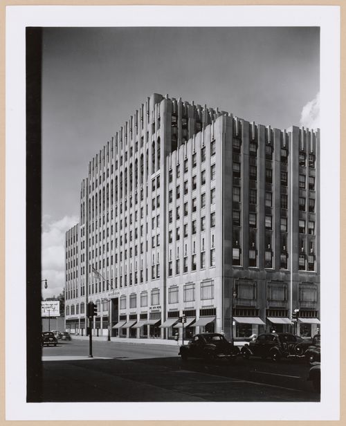 View of the principal façade of the New Center Building (now the Albert Kahn Building), Detroit, Michigan