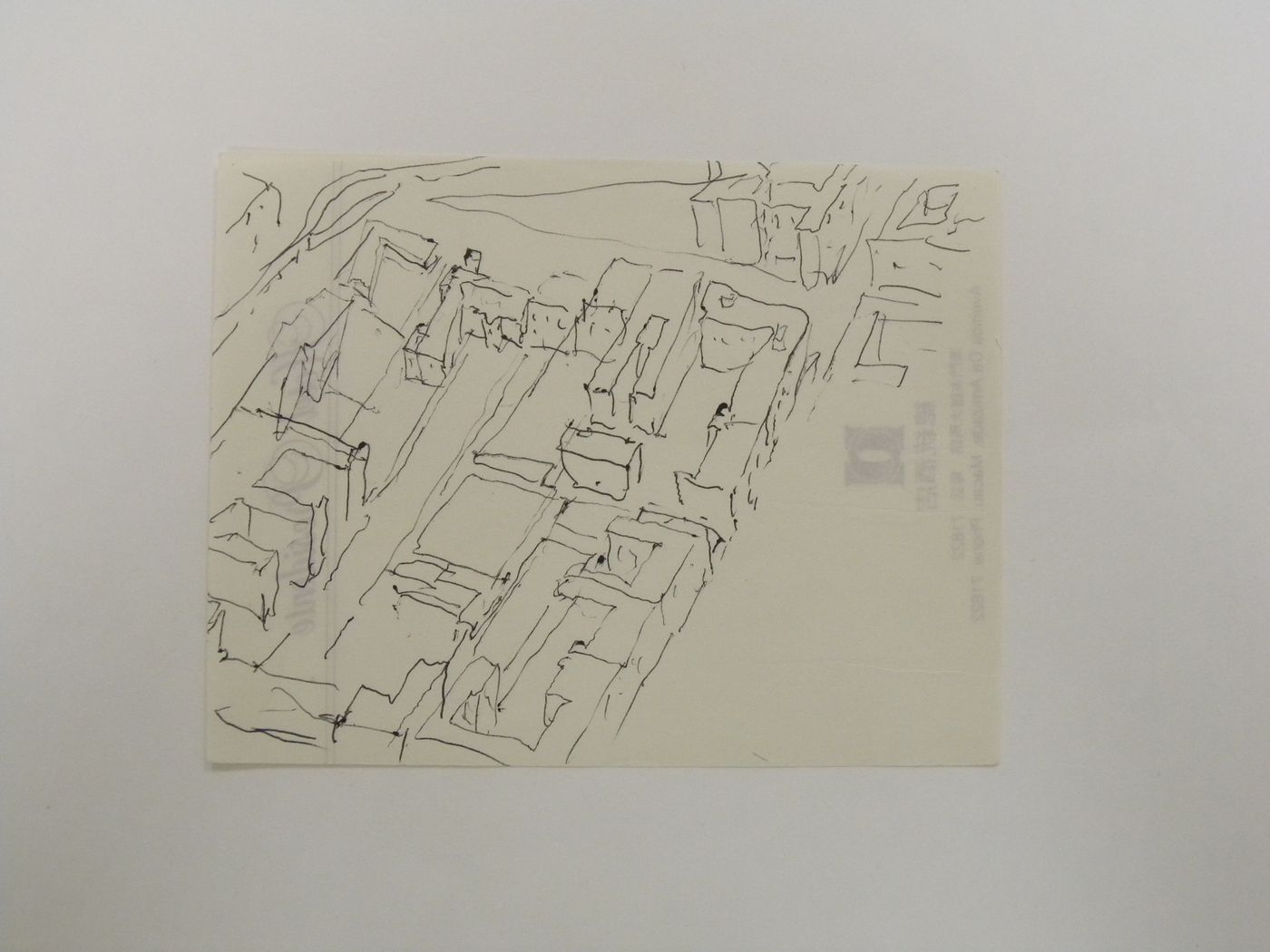 Sketch of proposed design for Block 121 city block, including Bonjour Tristesse, Block 121, Berlin