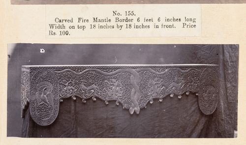 View of a mantel, F. Beato Limited, C Road, Mandalay, Burma (now Myanmar)