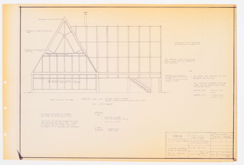 Climatisation solaire "système passif et actif" :  façade côté sud: Maison du docteur Simon Richer, Nominingue, Québec, Canada