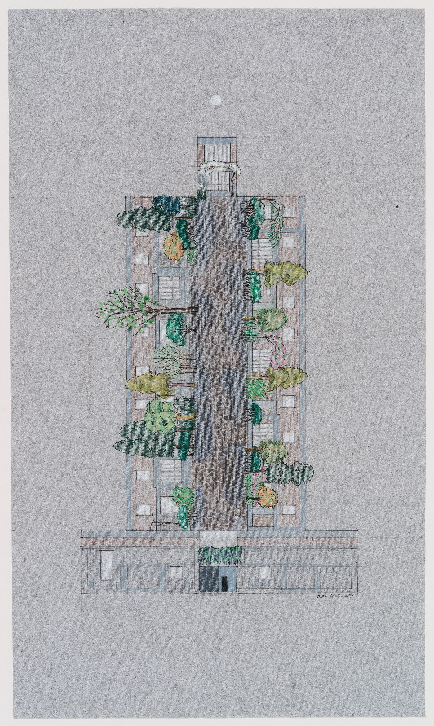 Saat Rasta : elevation study of proposed landscape design