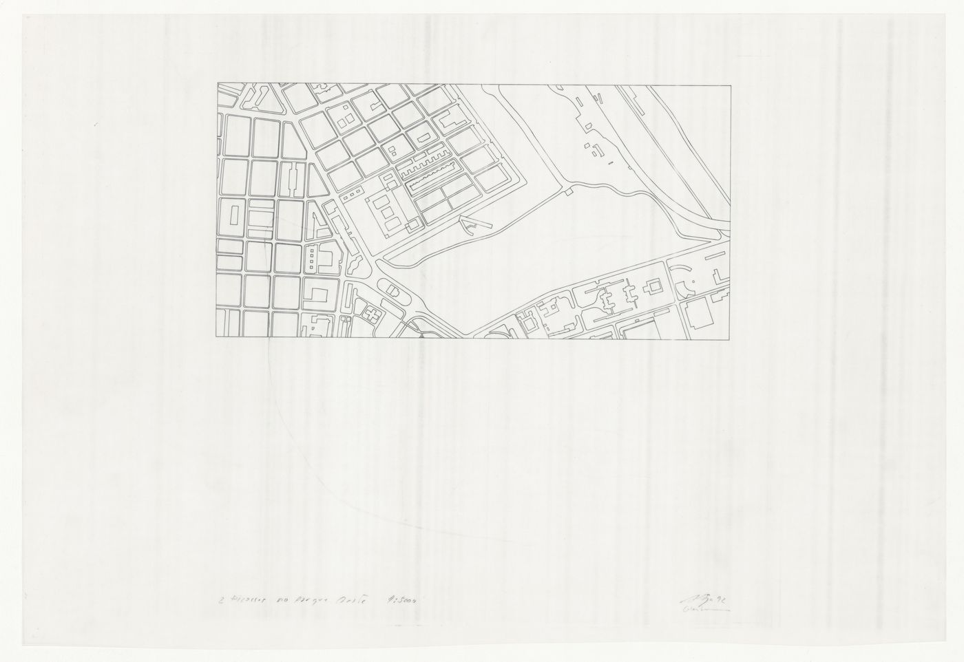 Site plan for Exposição Visiones para Madrid [Visions for Madrid exhibition], Madrid, Spain