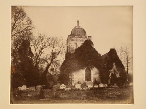 View of church and church yard, Abbury, England