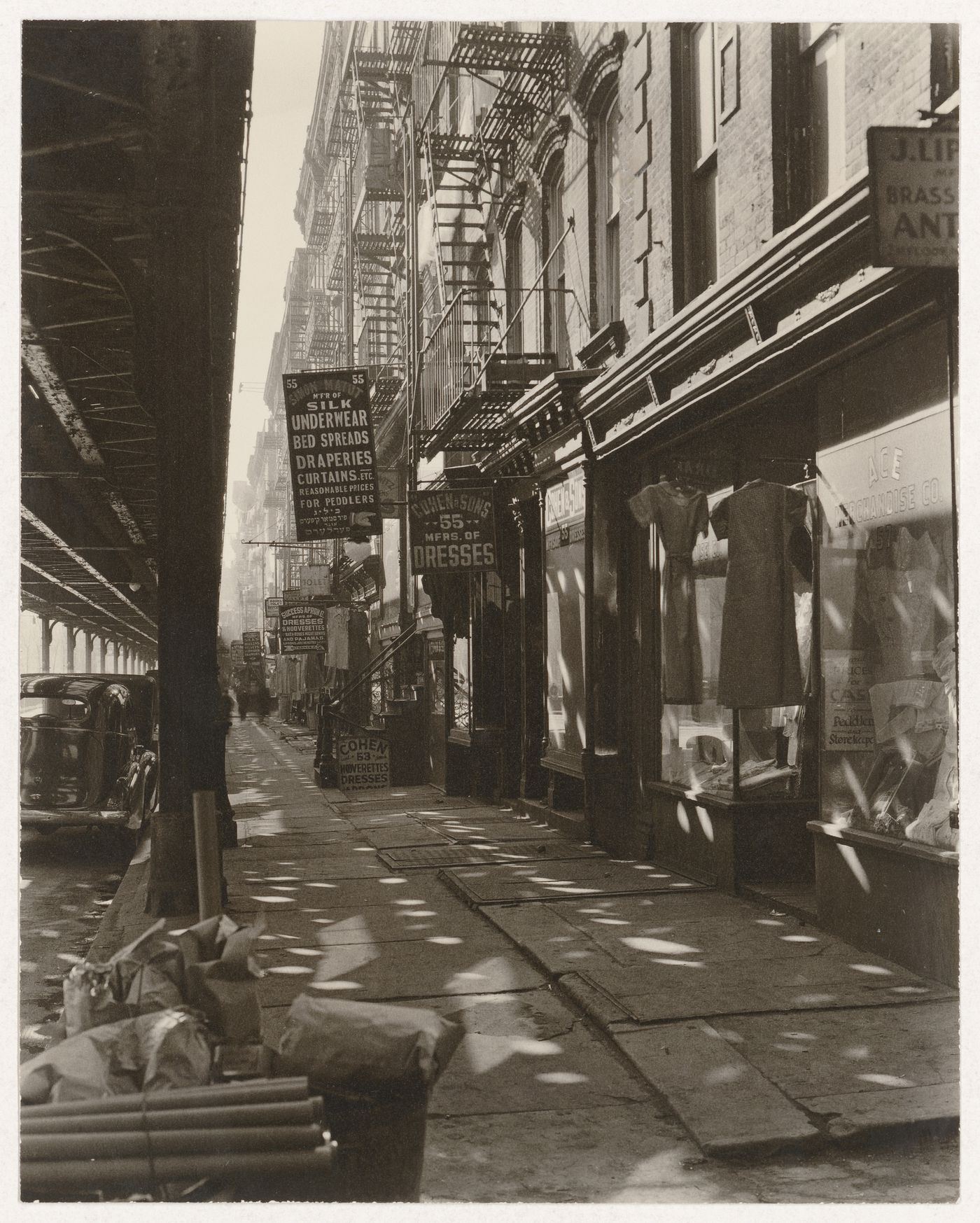 Façade of No. 55-57 Allen Street, New York City, New York