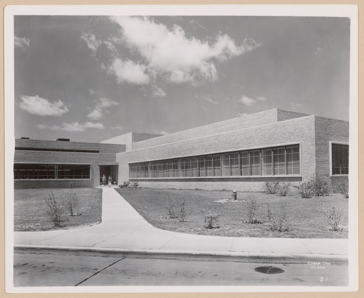 View of the main entrance to the Administration Building, Ford Motor Company Automobile Assembly Plant, Atlanta, Georgia, United States