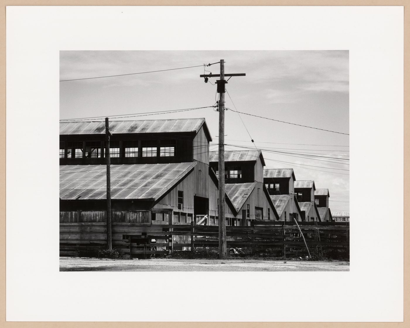 Livestock sheds, Union Stock Yards, Winnipeg, Manitoba, from the series The Forms of Canadian Industrial Architecture