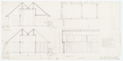Plan and sections for Case di Palma, Stintino, Italy