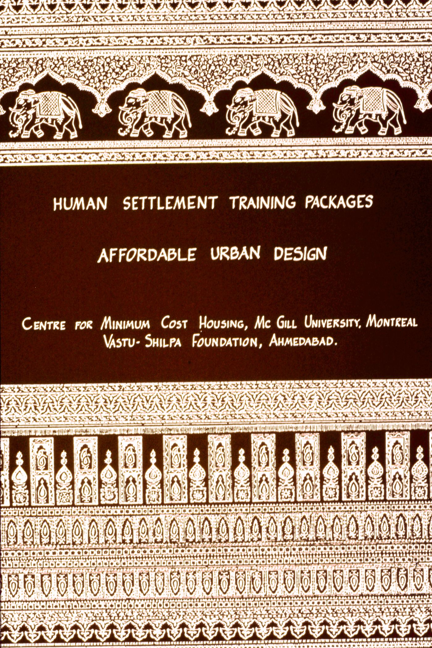Title slide for "Package 2: Affordable Urban Design" for the Human Settlement Training Packages
