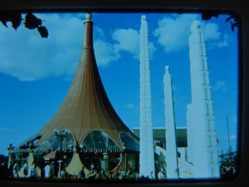 View of the Pavilion of Ethiopia, Expo 67, Montréal, Québec