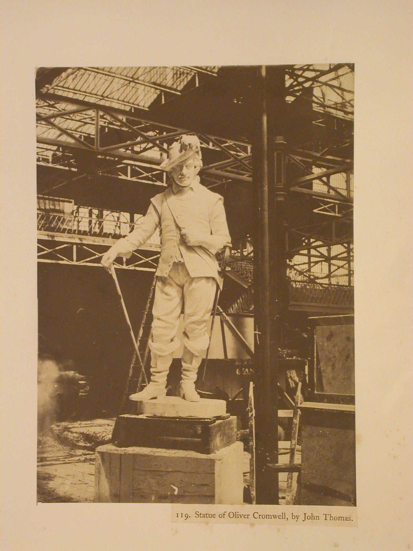 Statue of Oliver Cromwell by John Thomas, Crystal Palace, Sydenham, England
