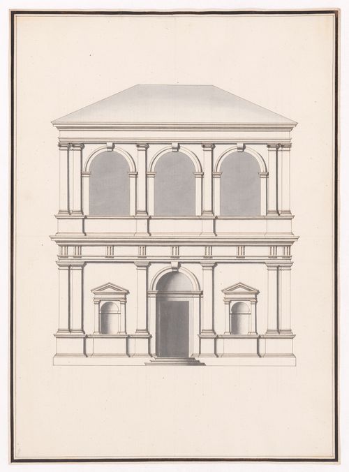 Elevation of the facade of the palazzo Giustinian