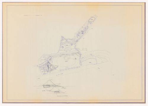 Site plan and sections for Naiju Community Center and Nursery School, Fukuoka Prefecture, Japan